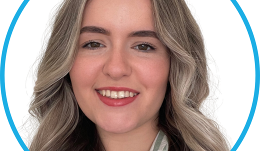 A headshot of a young woman