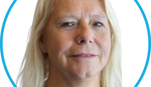 A headshot of a woman