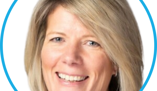 A headshot of a woman