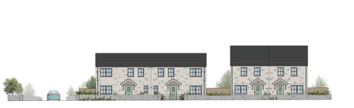 CGI of semi detached houses