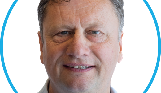 A headshot of a man