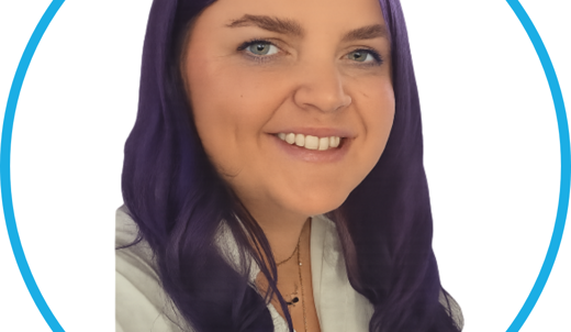 A headshot of a young woman