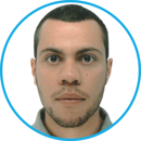 A headshot of a young man